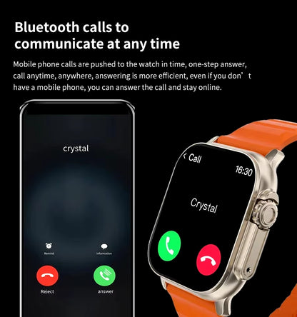 Bluetooth Smart Watch with Message Alerts, Heart Rate Monitoring, and Sports Features for Android and iOS - Unisex Design