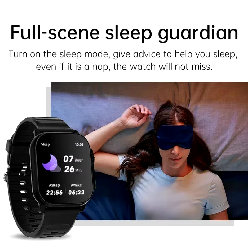 Bluetooth Smart Watch with Message Alerts, Heart Rate Monitoring, and Sports Features for Android and iOS - Unisex Design