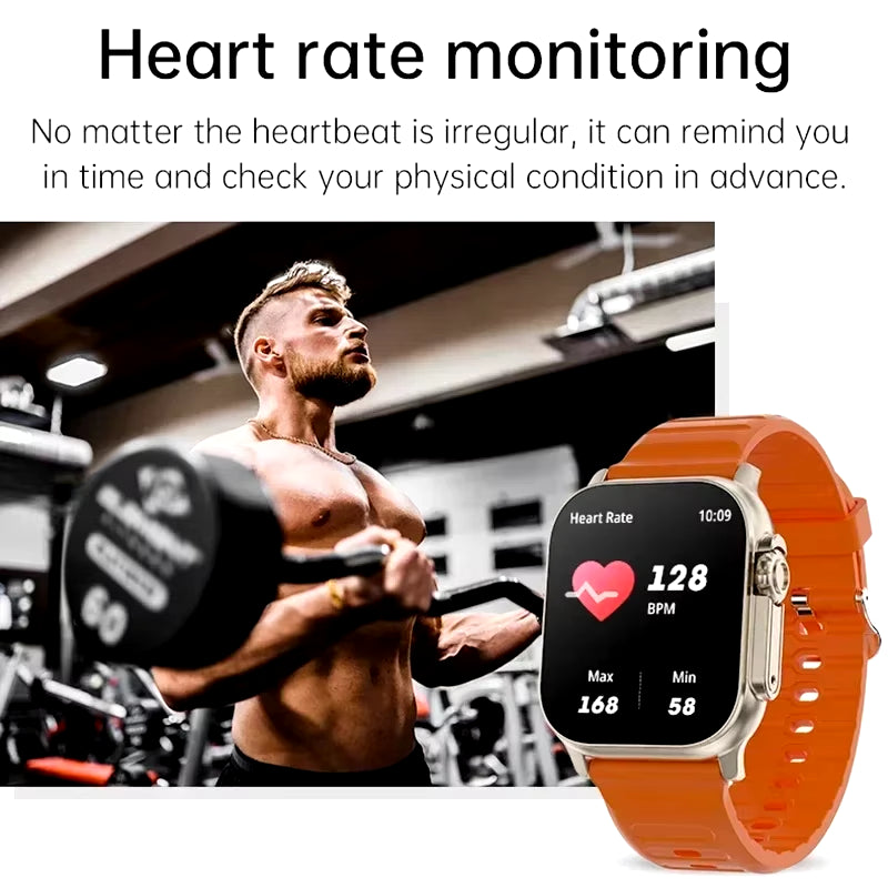 Bluetooth Smart Watch with Message Alerts, Heart Rate Monitoring, and Sports Features for Android and iOS - Unisex Design